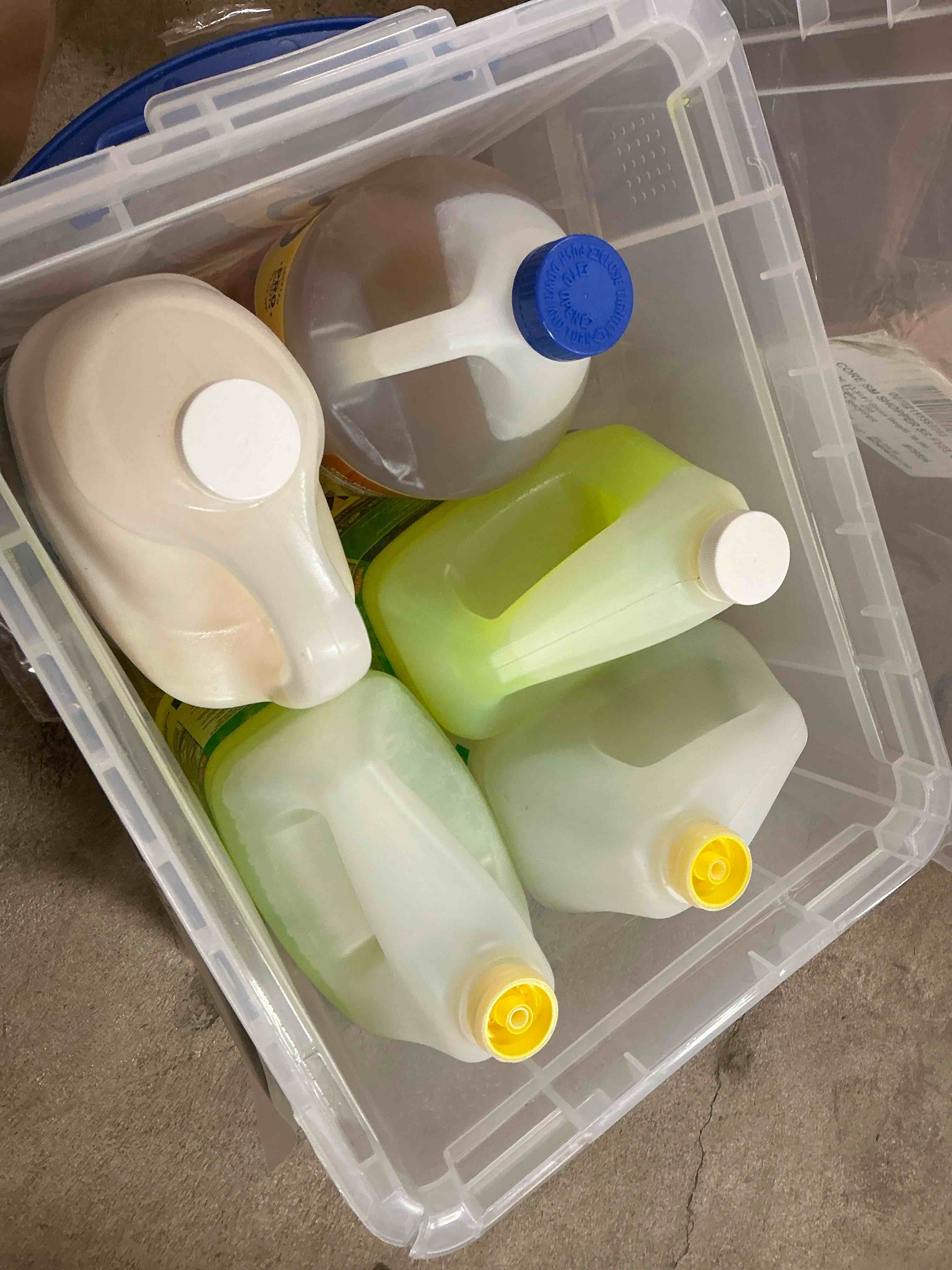 assortment of cleaning supplies