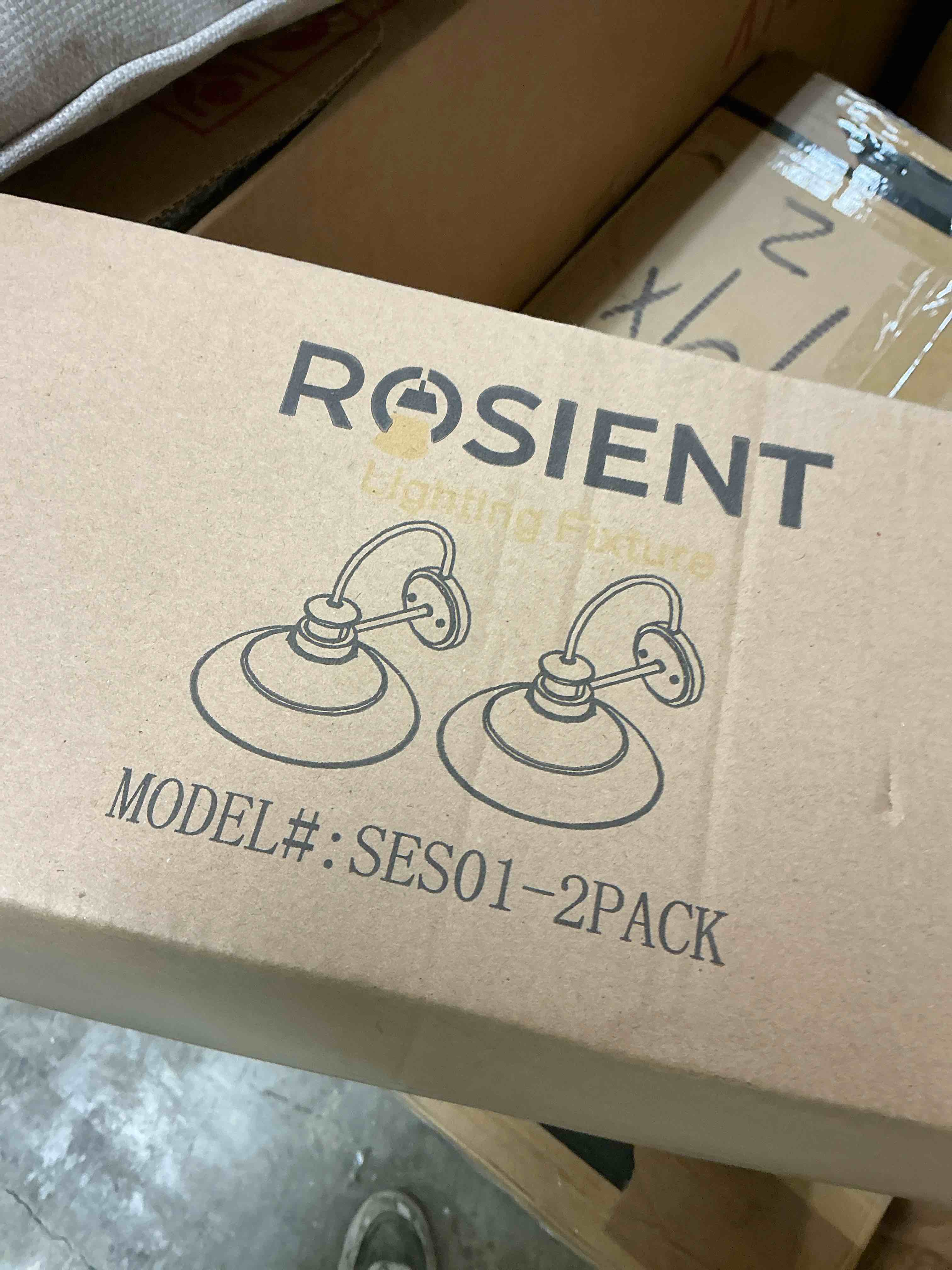 Condition photo showing New/Like New for rosient motion sensor farmhouse wall lights, outdoor wall barn lighting, industrial wall sconces, exterior wall lighting fixture (black finish with copper interior, 2 pack)