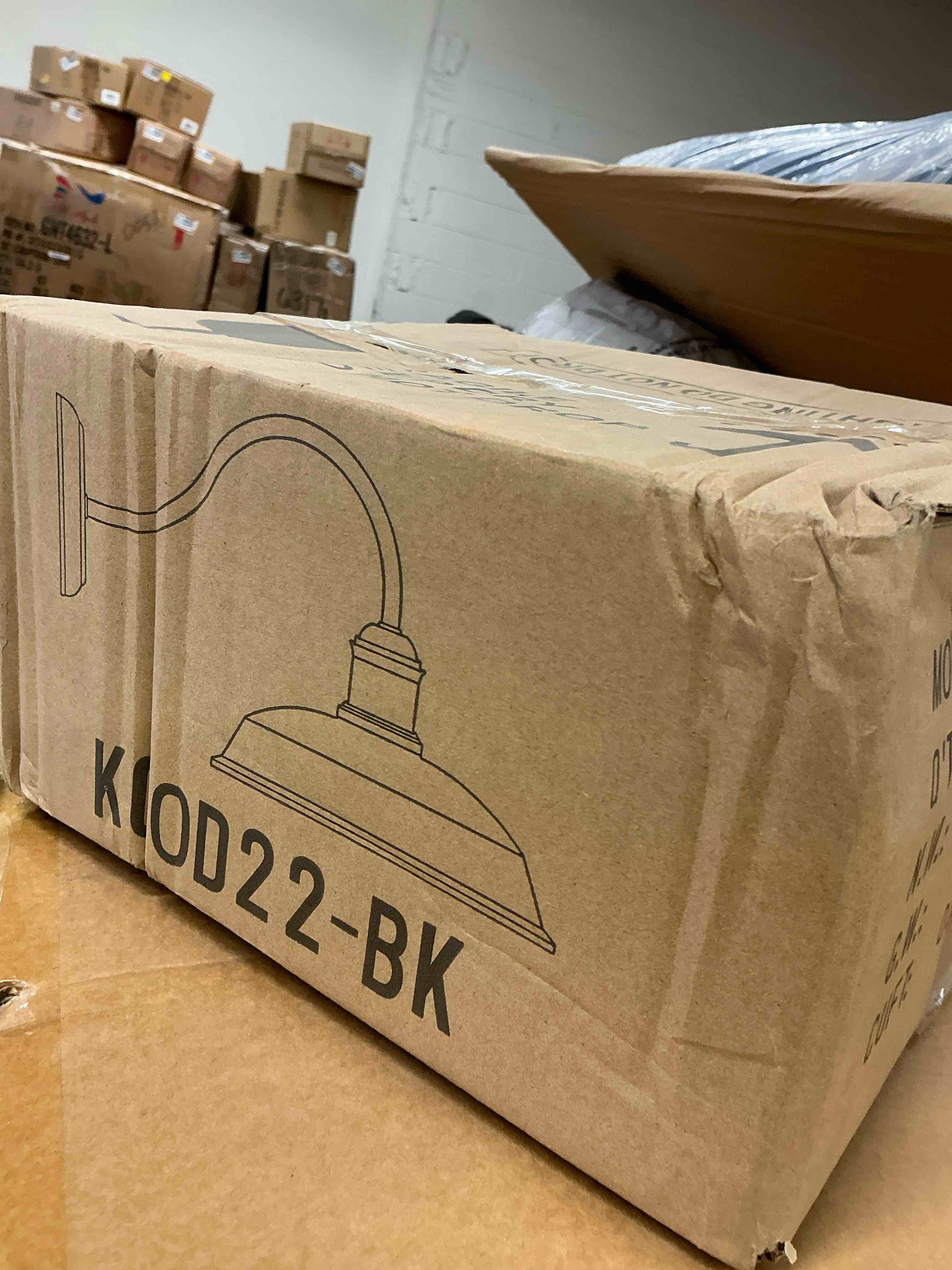 Condition photo showing Good Condition for (similar design) westchester barn light | outdoor wall mounted | gooseneck| warehouse steel light made in america | matte black exterior