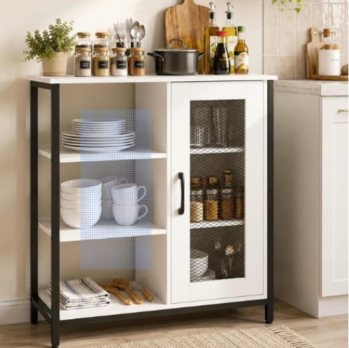 Kitchen Storage Cabinet, Black (model similar from stock photo)