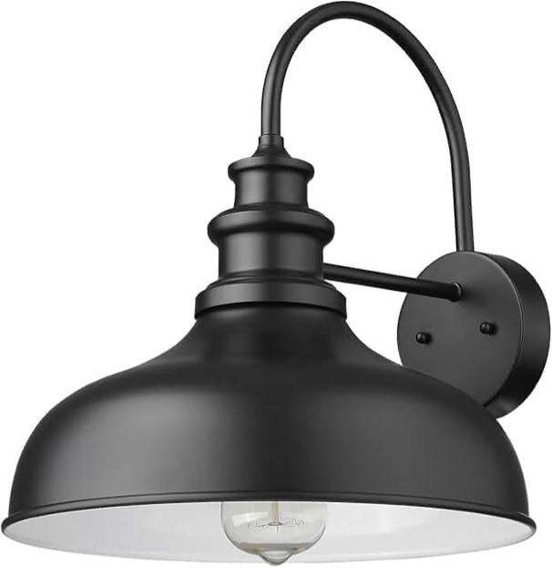 11.5" H Outdoor barn Light Fixture Finish black