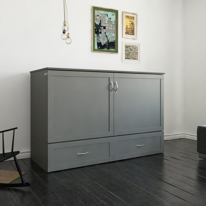 Hamilton Murphy Bed Chest with Mattress, Storage Drawer & Built-In Charger (incomplete one box only)