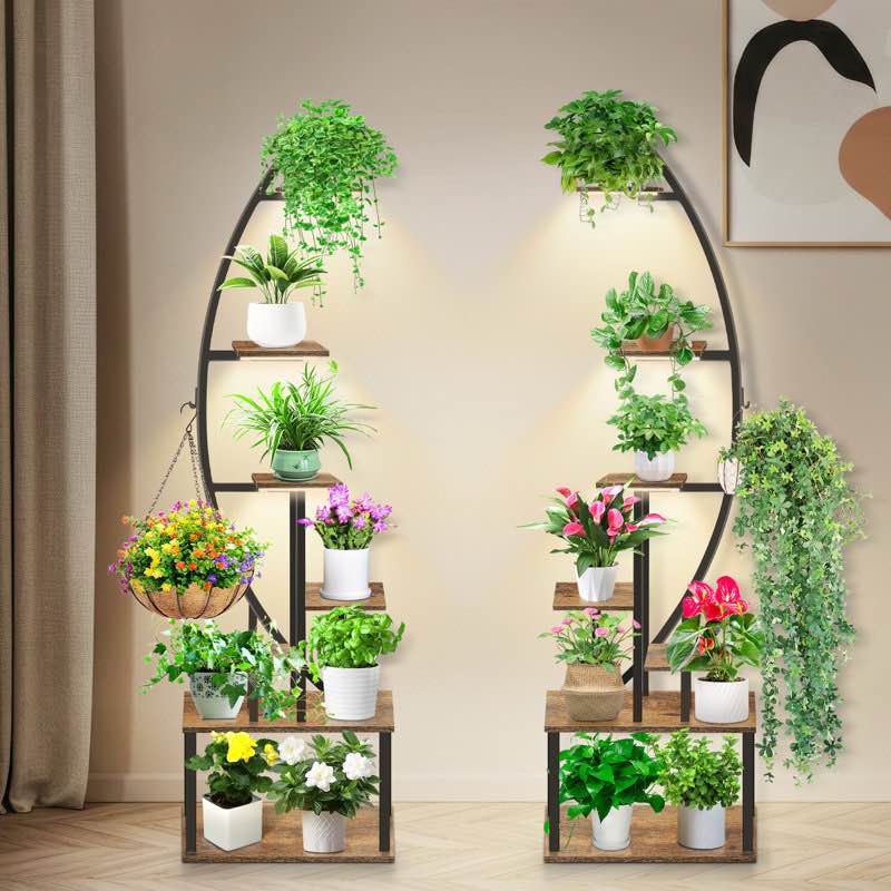 tramiyah plant stand with grow lights and remote control (set of 2) (incomplete) 