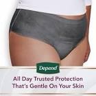 depend silhouette women incontinence underwear, medium, 28ct, grey