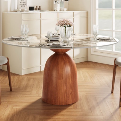 round hourglass-shaped pedestal table (incomplete pedestal only)