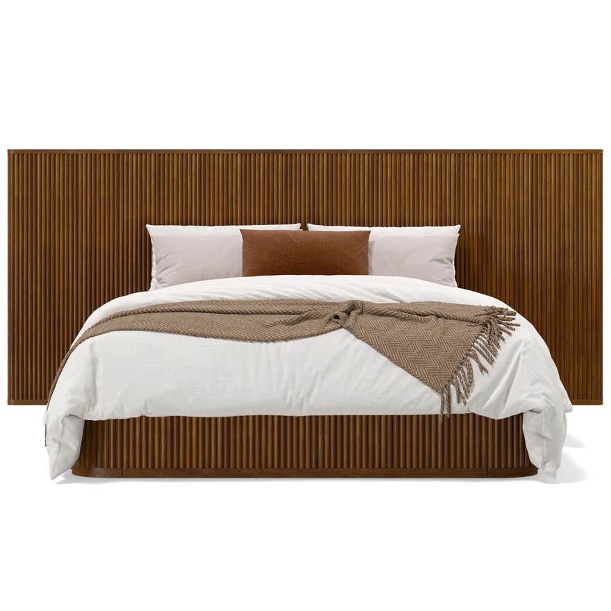 Picket House Furnishings Harrison Walnut King Wood Bed Frame(Incomplete box 2/3)