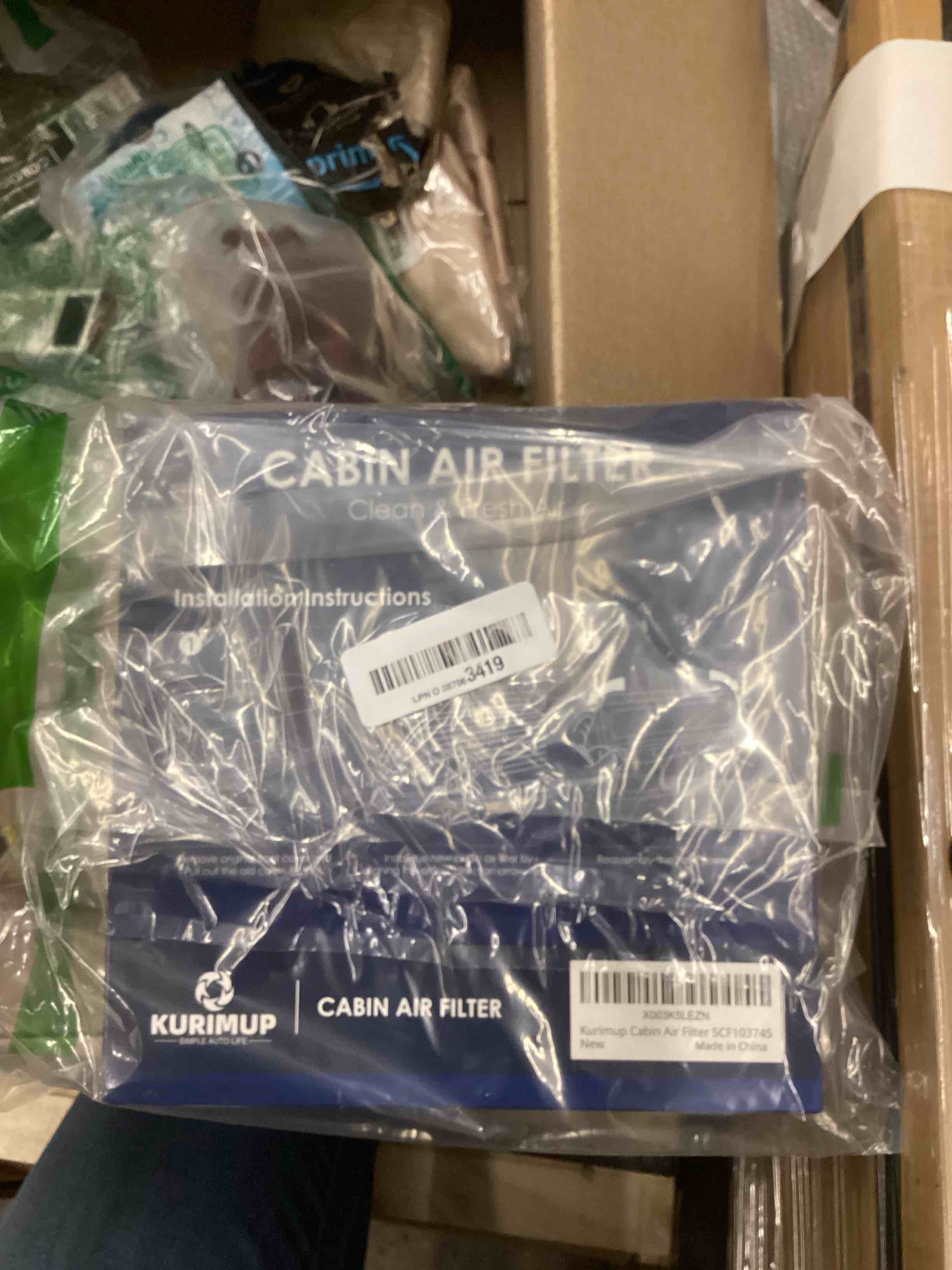 Condition photo showing Good Condition for premium cabin air filter with activated carbon,replacement for cf10374(cp374), fit for toyota tacoma (2005-2021)/dodge dart (2013-2016)/pontiac vibe (2003-2008).