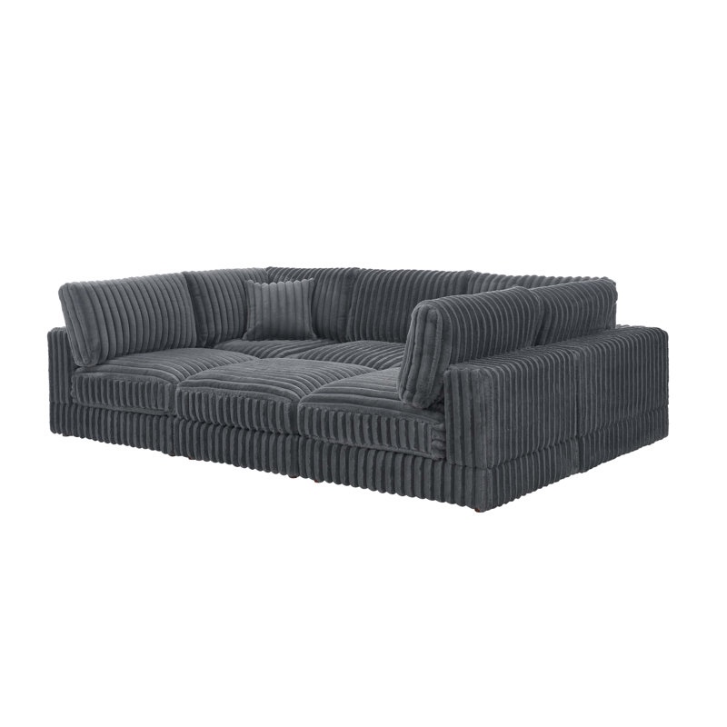 cloud haven modular sectional by mercer41 (incomplete pickup only armless chair frame + cushion/ corner/ ottoman)