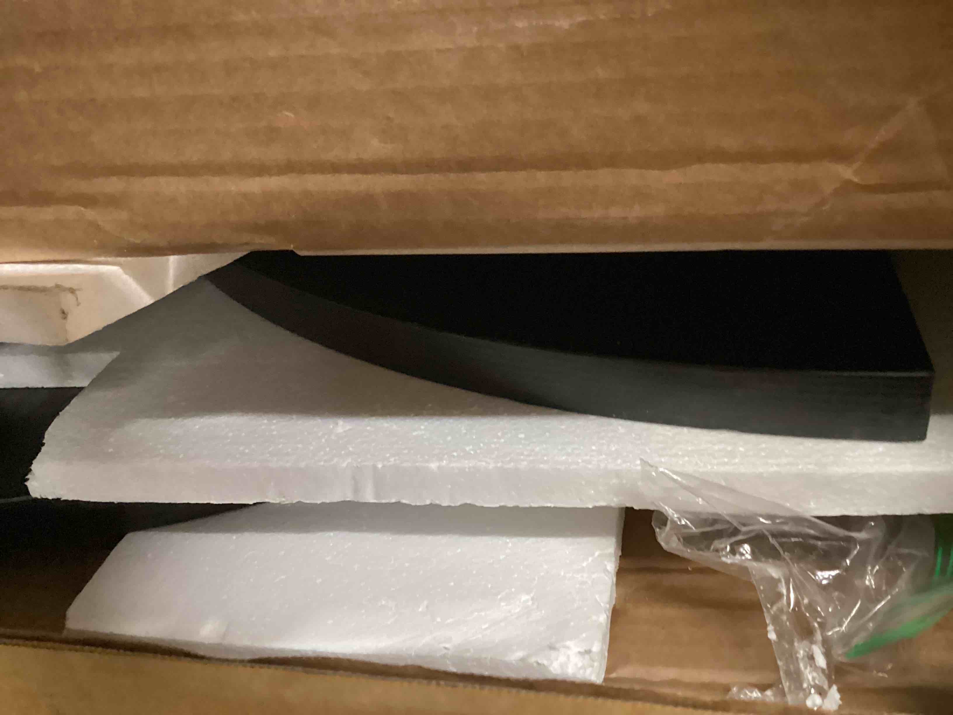 Condition photo showing As Is for dwen 79" modern large oval dining table (incomplete only table top) 