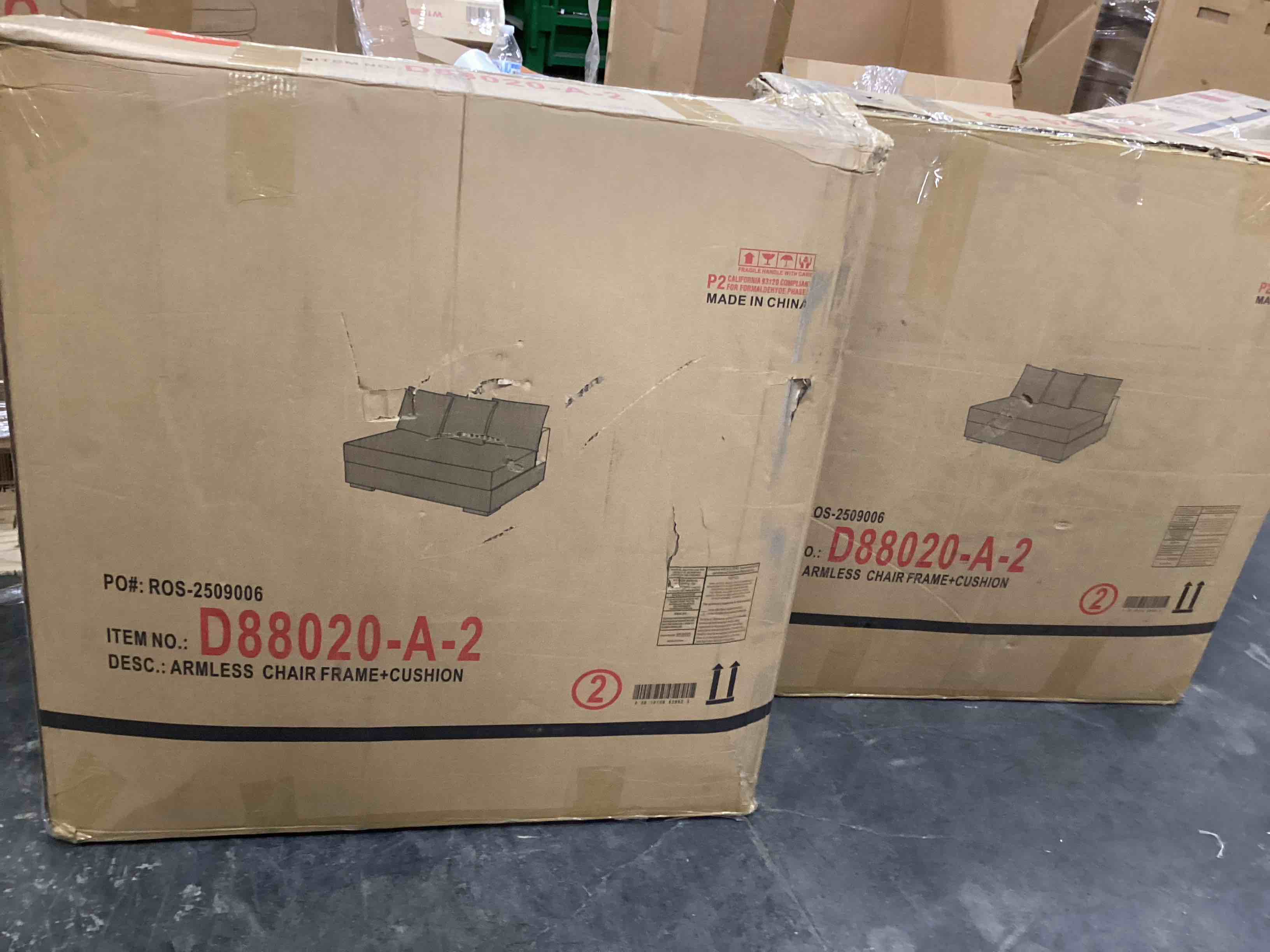 Condition photo showing Good Condition for bonsell corduroy l-shaped sectional by wade logan® (incomplete pickup only 2 boxes of armless chair frame+cushion) 