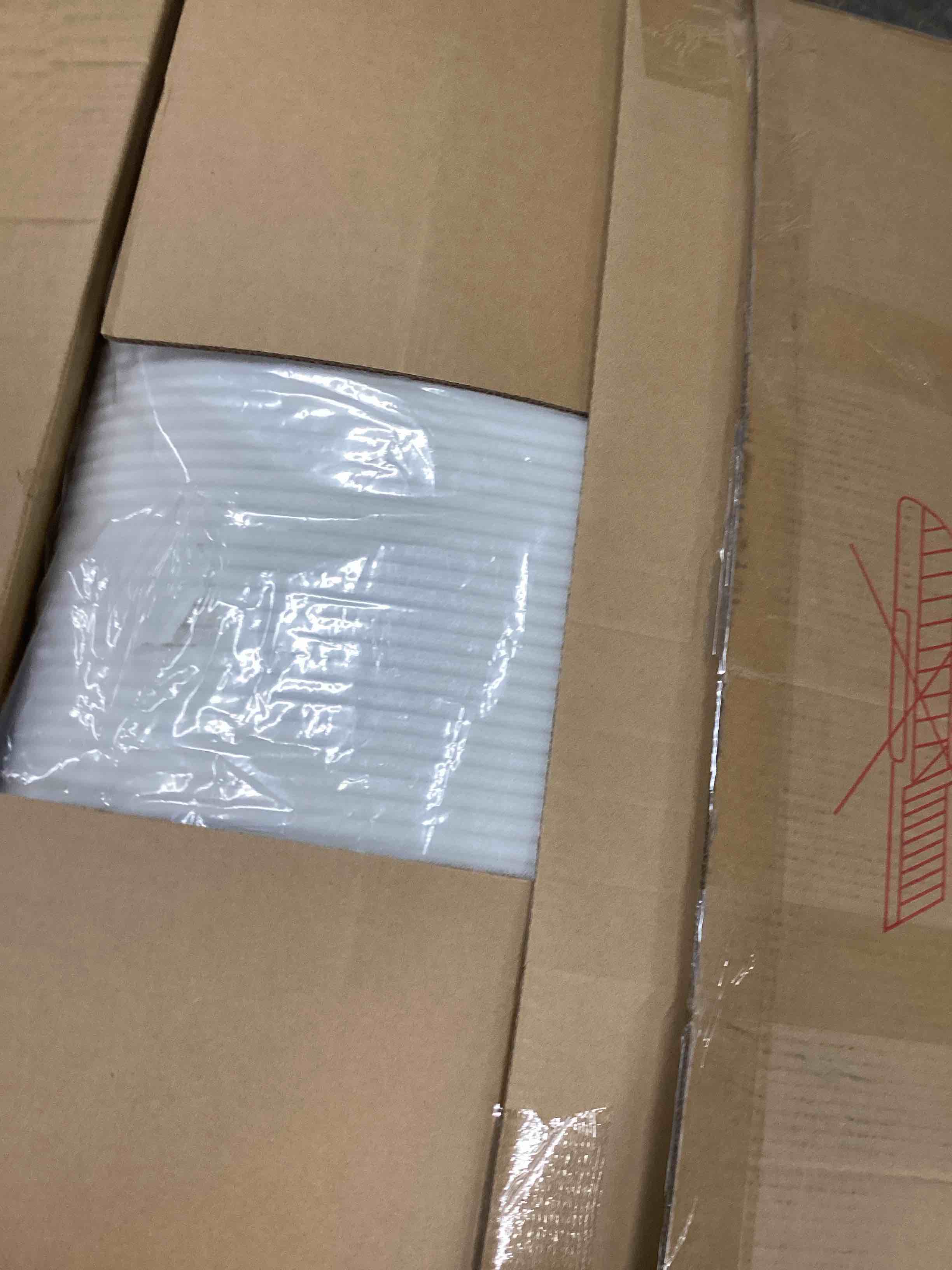 Condition photo showing Good Condition for corduroy fabric upholstered couch beige l-shaped modular sofa (incomplete pickup only 2 boxes only ottoman and left arm backrest) 