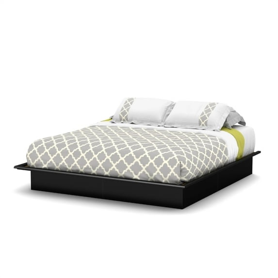south shore soho king platform bed with moldings, multiple finishes