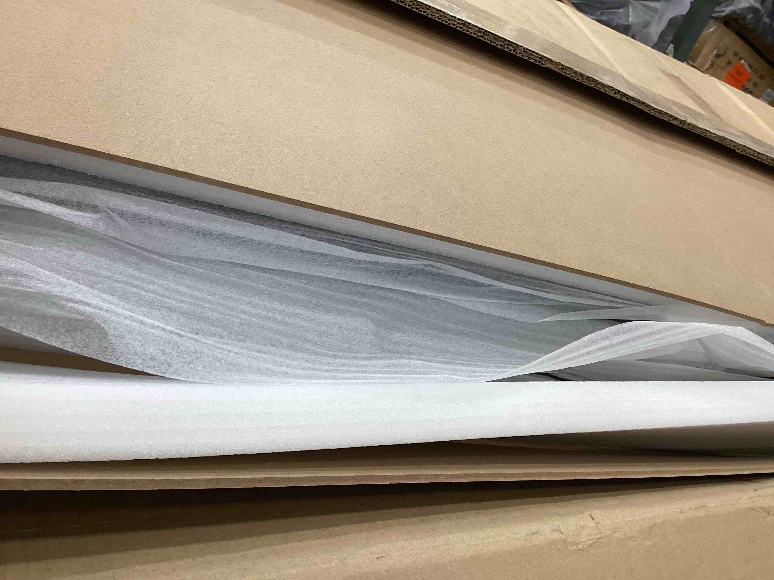 Condition photo showing Good Condition for contemporary white and black wood sideboard buffet table 4 doors for kitchen storage 60" (incomplete box 2 only) 