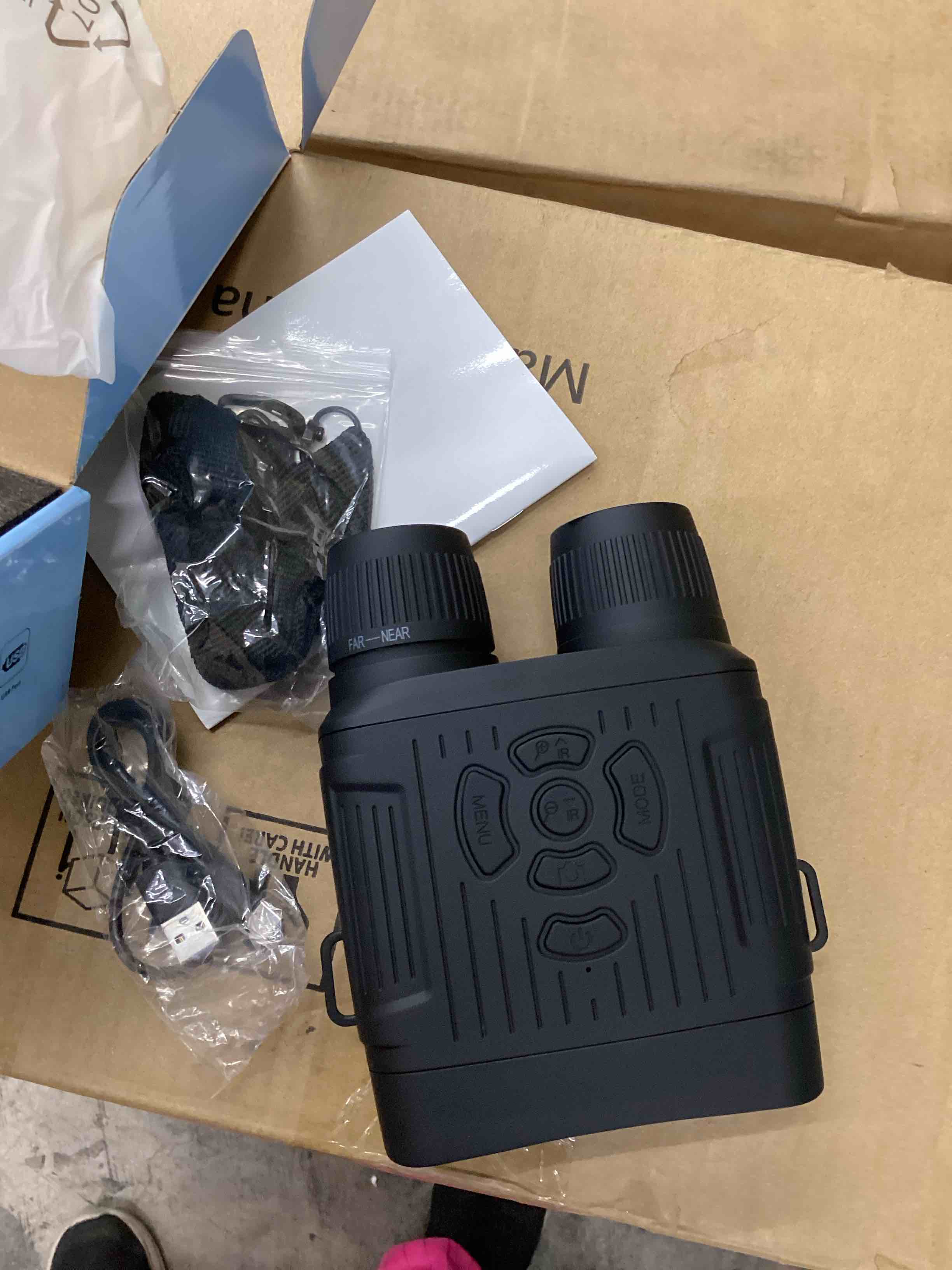 Condition photo showing New/Like New for digital night vision goggles monocular for 100% darkness for hunting travel 36mp (pickup in the cage)