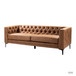 84" w faux leather sofa couch with metal legs in camel (pickup 3 boxes)