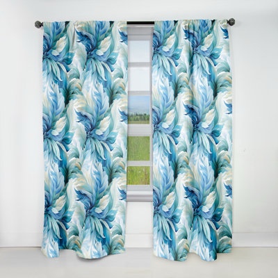 Oceanic Mirage Tropical pattern III - Tropical Curtain Panels