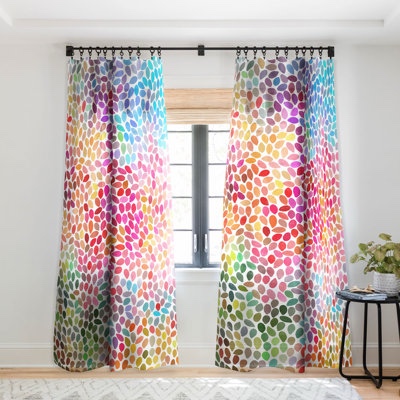 Grigorl polyester sheer curtains pair (set of 2)