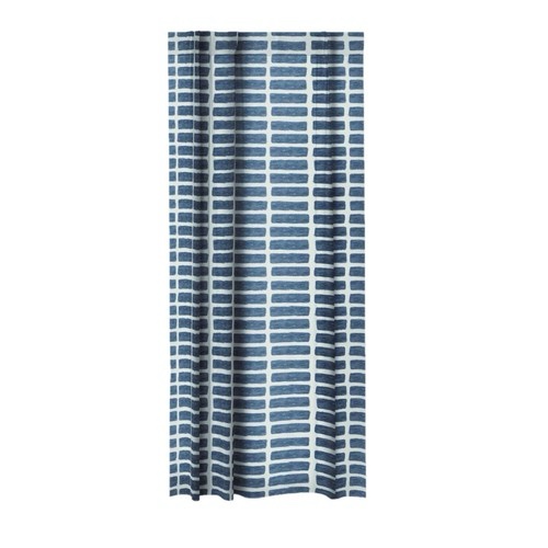 Little Arrow Desing Co block print Tile 1pc blackout window curtain, Gray & white 