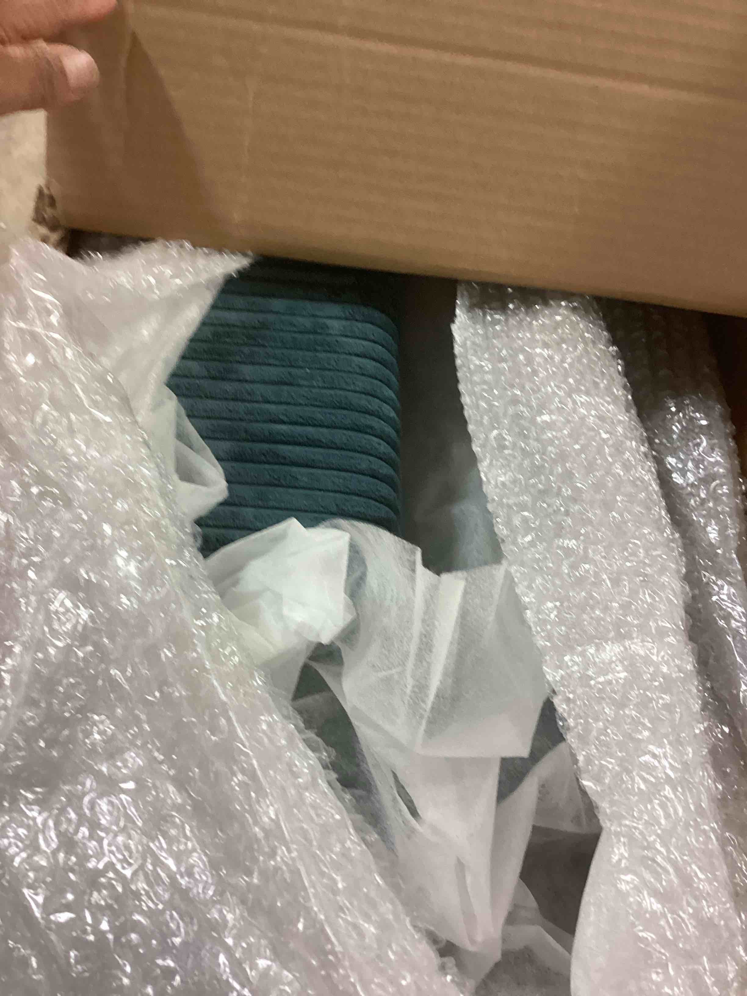 Condition photo showing Good Condition for arliz 7 - piece 144" wide reversible modular corner sectional with ottoman- incomplete one box only 