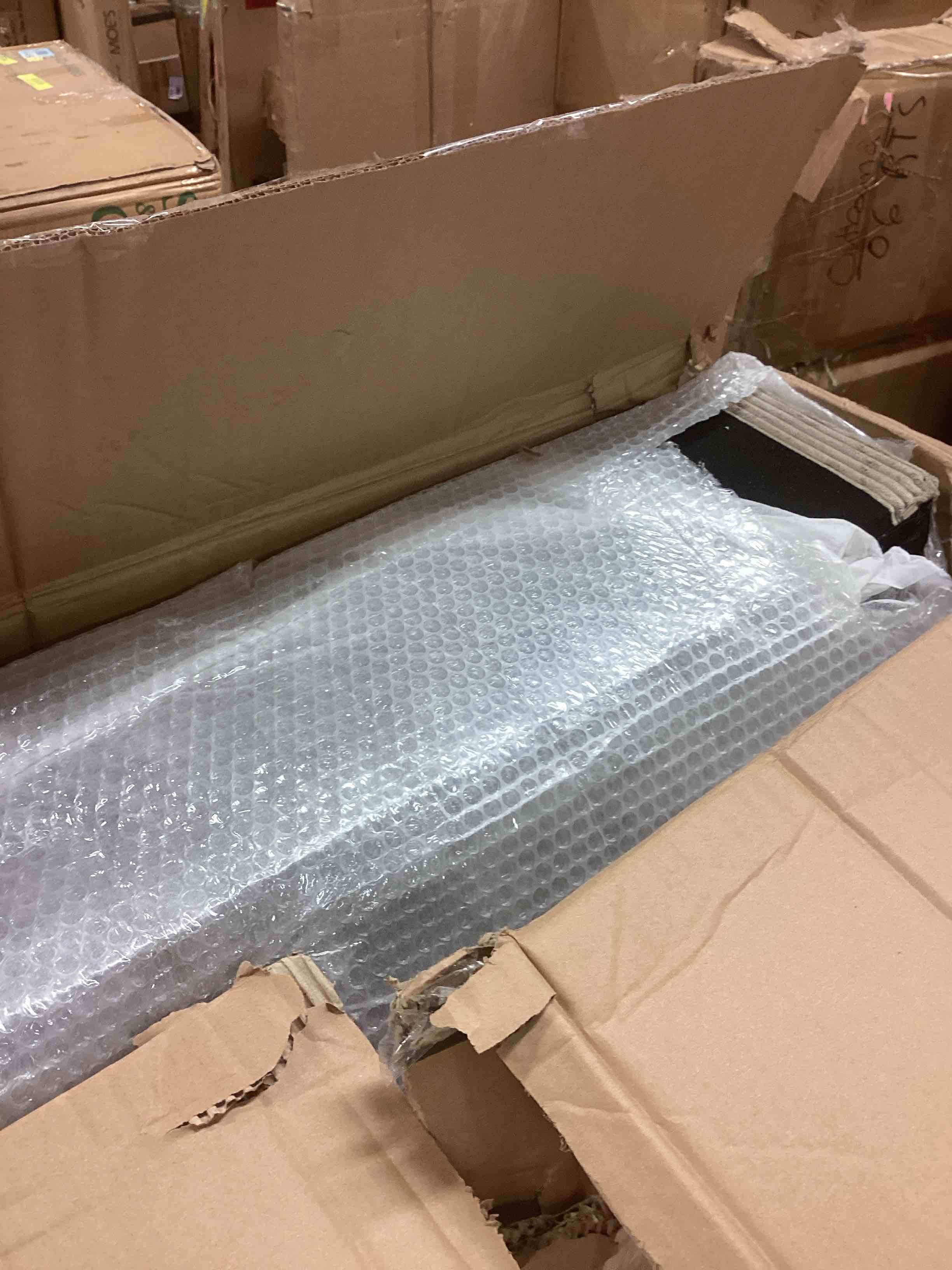 Condition photo showing Good Condition for modern corduroy l-shaped loveseat (incomplete one box only)