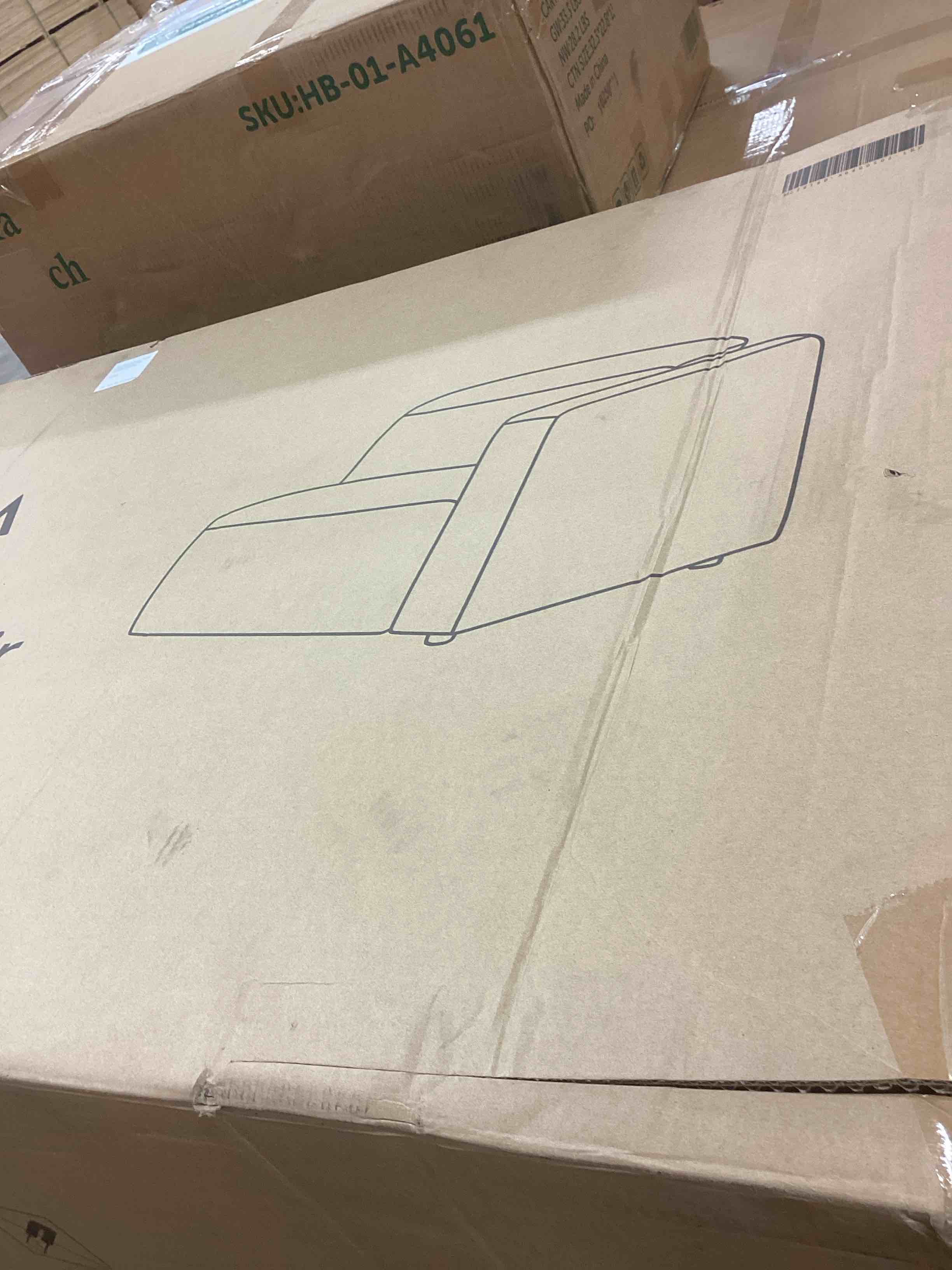 Condition photo showing Good Condition for oliver 2-seat wall-hugger reclining sectional sofa with power headrest (incomplete one box of two only)