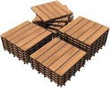 Yaheetech 27PCS Interlocking Patio Deck Tiles 12 x 12in Wood