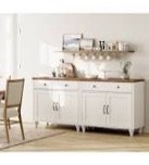 Scarlett 67.8" Wide 2 Drawers Accent Cabinet White 2 Pcs