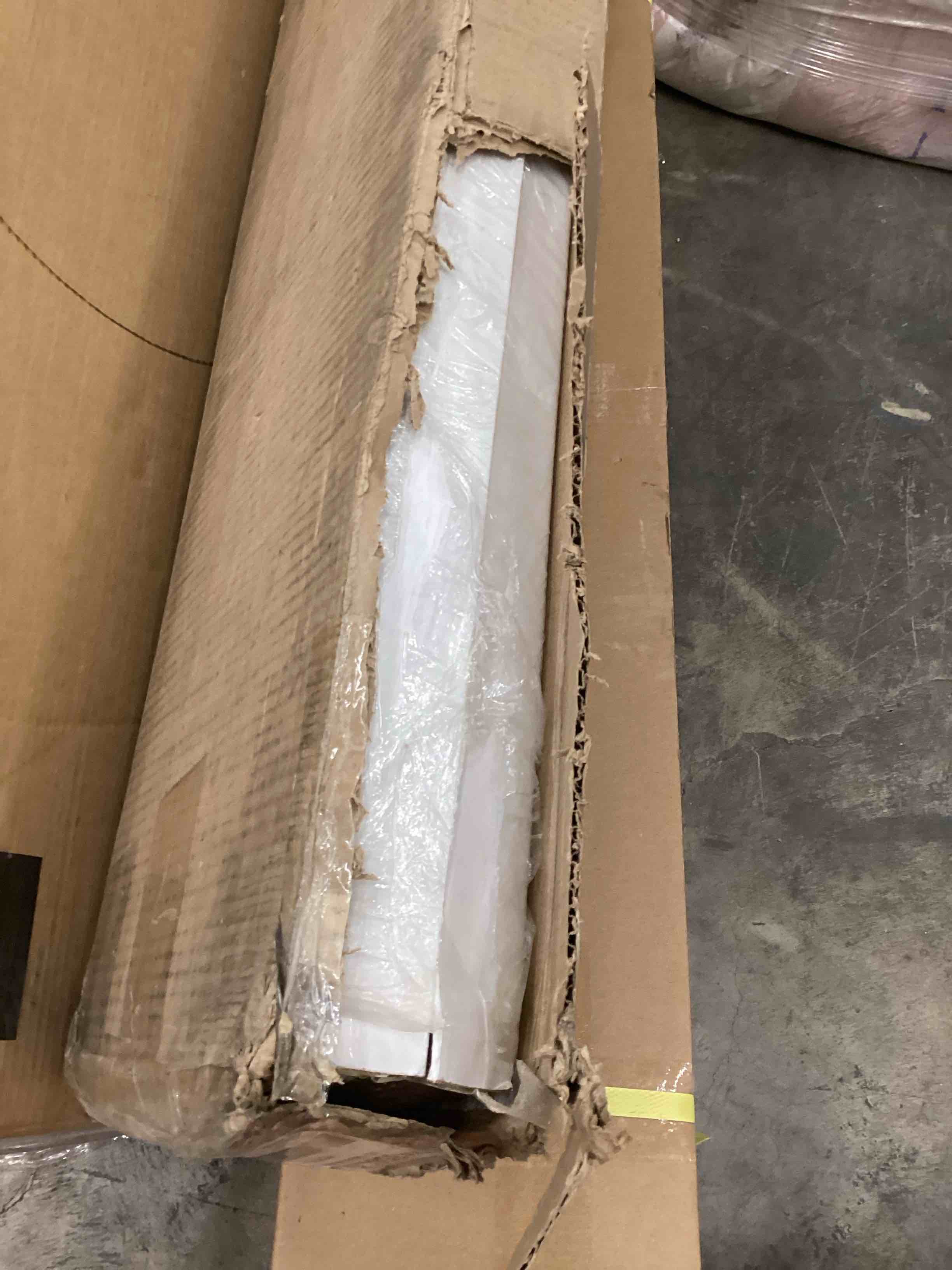 Condition photo showing As Is for zen omega – platform bed with headboard – easy assembly, no box spring required by ebern designs (incomplete box #2 only of 3) 