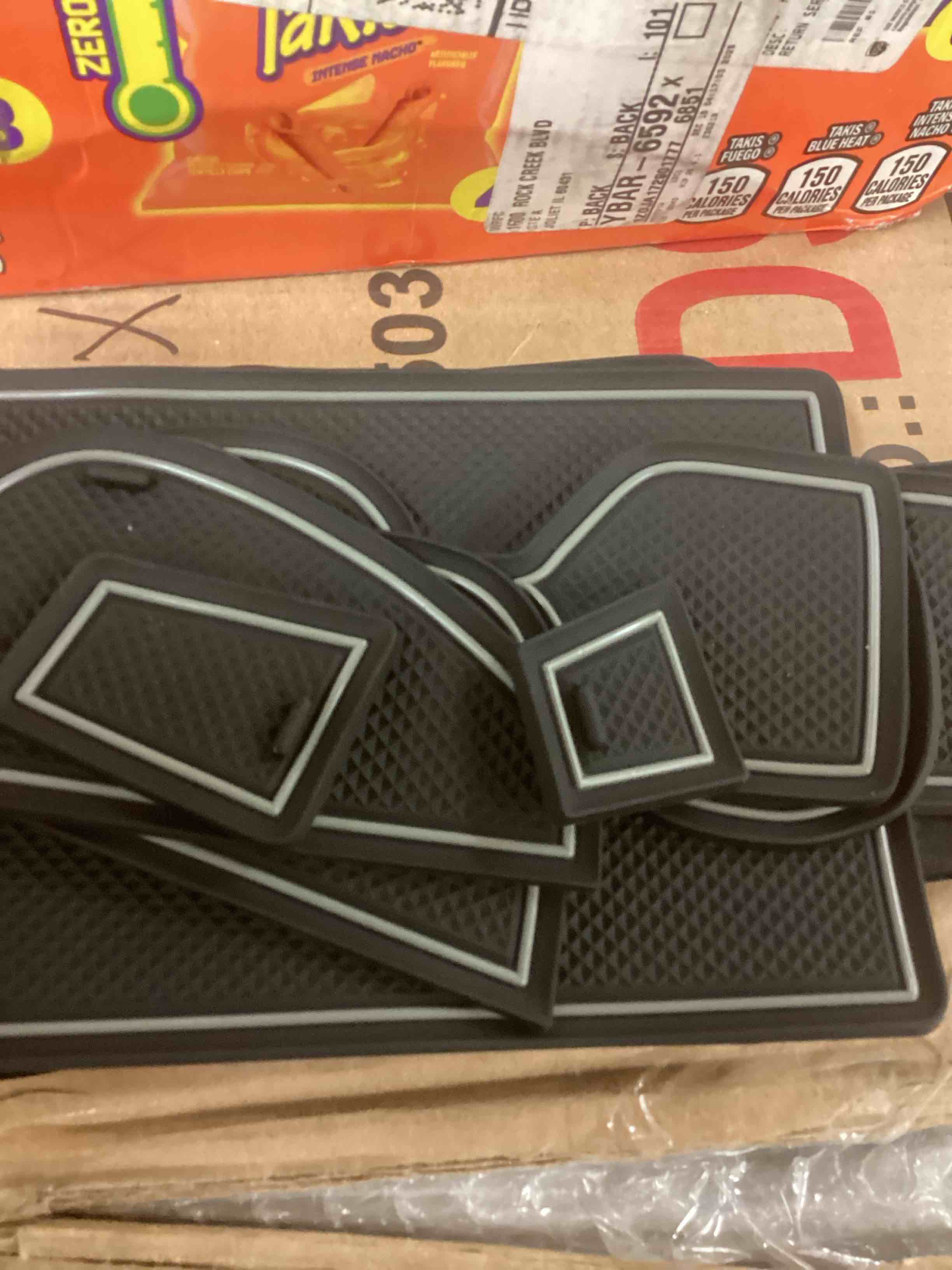 Condition photo showing Good Condition for liner mats compatible with toyota rav4 2019-2024 2025 rav 4 prime 2021-2025 accessories custom fit cup holder liner door pocket center console anti dust insert pads 15 pcs set black trim black 2019-2025