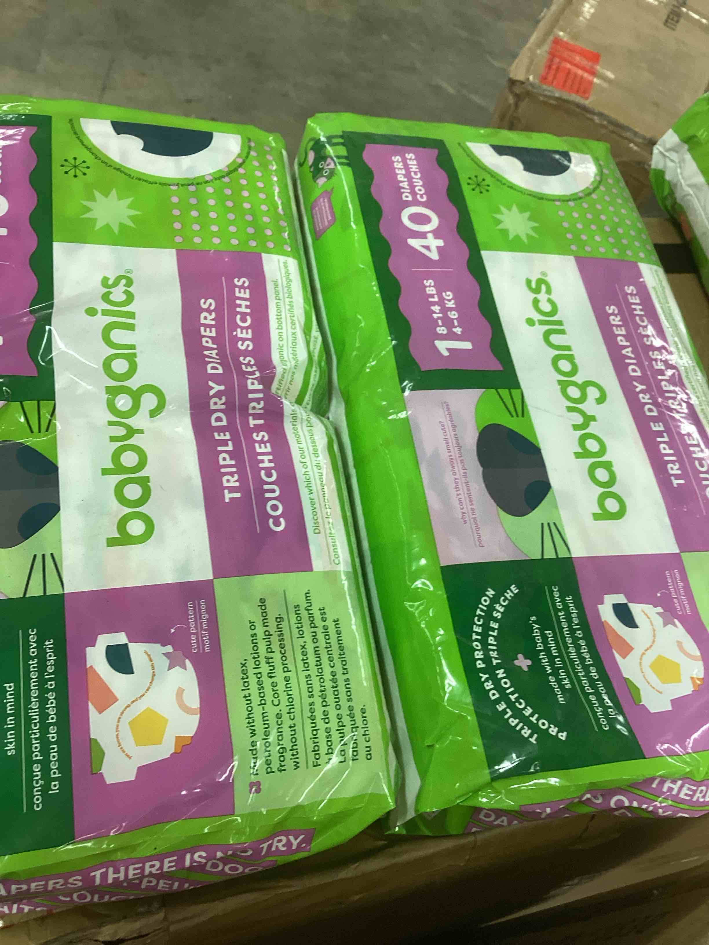 Condition photo showing New/Like New for babyganics disposable diapers bag - size 1 - 40ct
