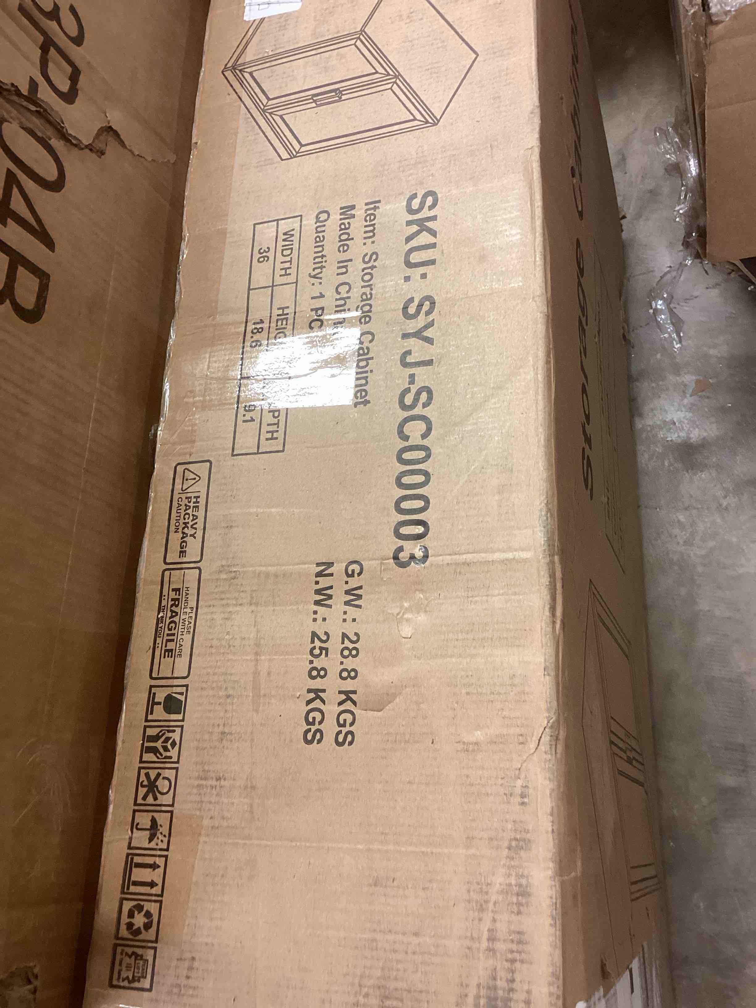 Condition photo showing New/Like New for storage cabinet, black