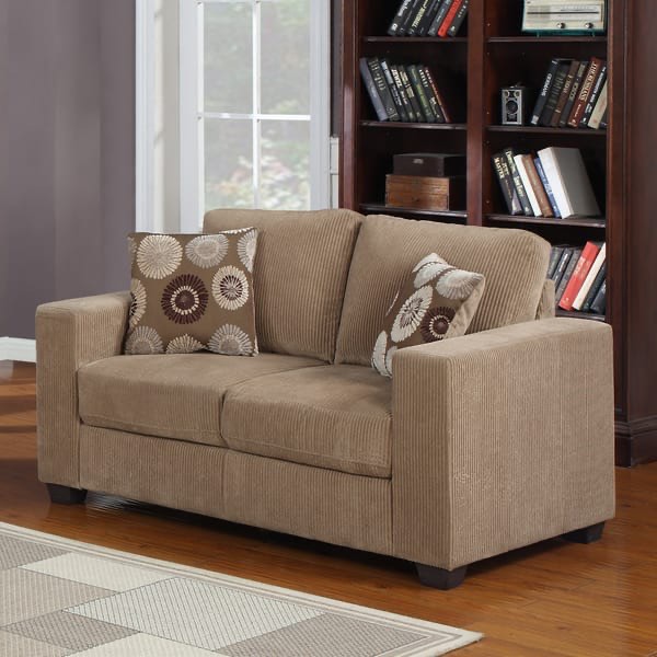 Brown Corduroy Loveseat (incomplete one box only)