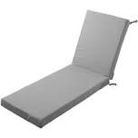  outdoor water-resistant replacement chaise lounge seat cushion ,gray