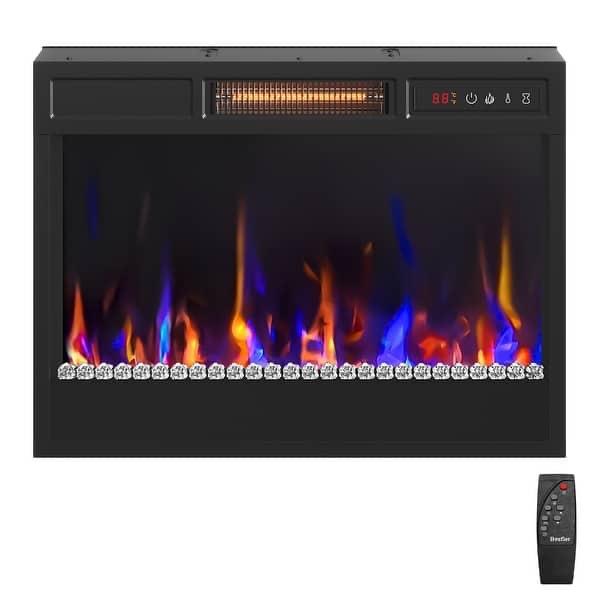 23 inch electric fireplace heater insert with remote control (1000-1500w) - 23 inch brand: bestier