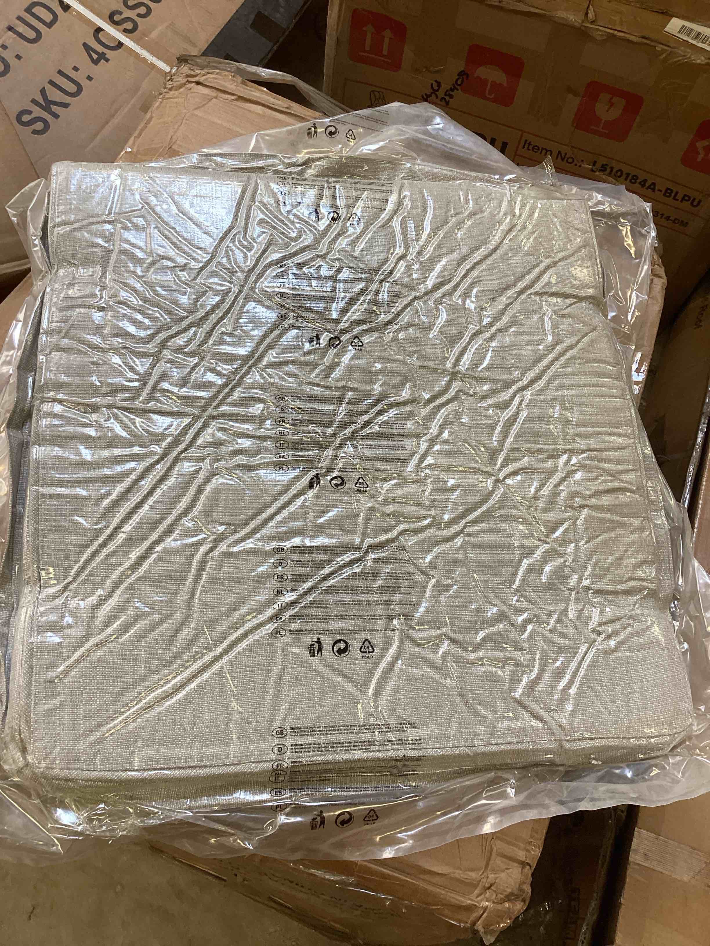 Condition photo showing New/Like New for cushion seat pad, outdoor beige