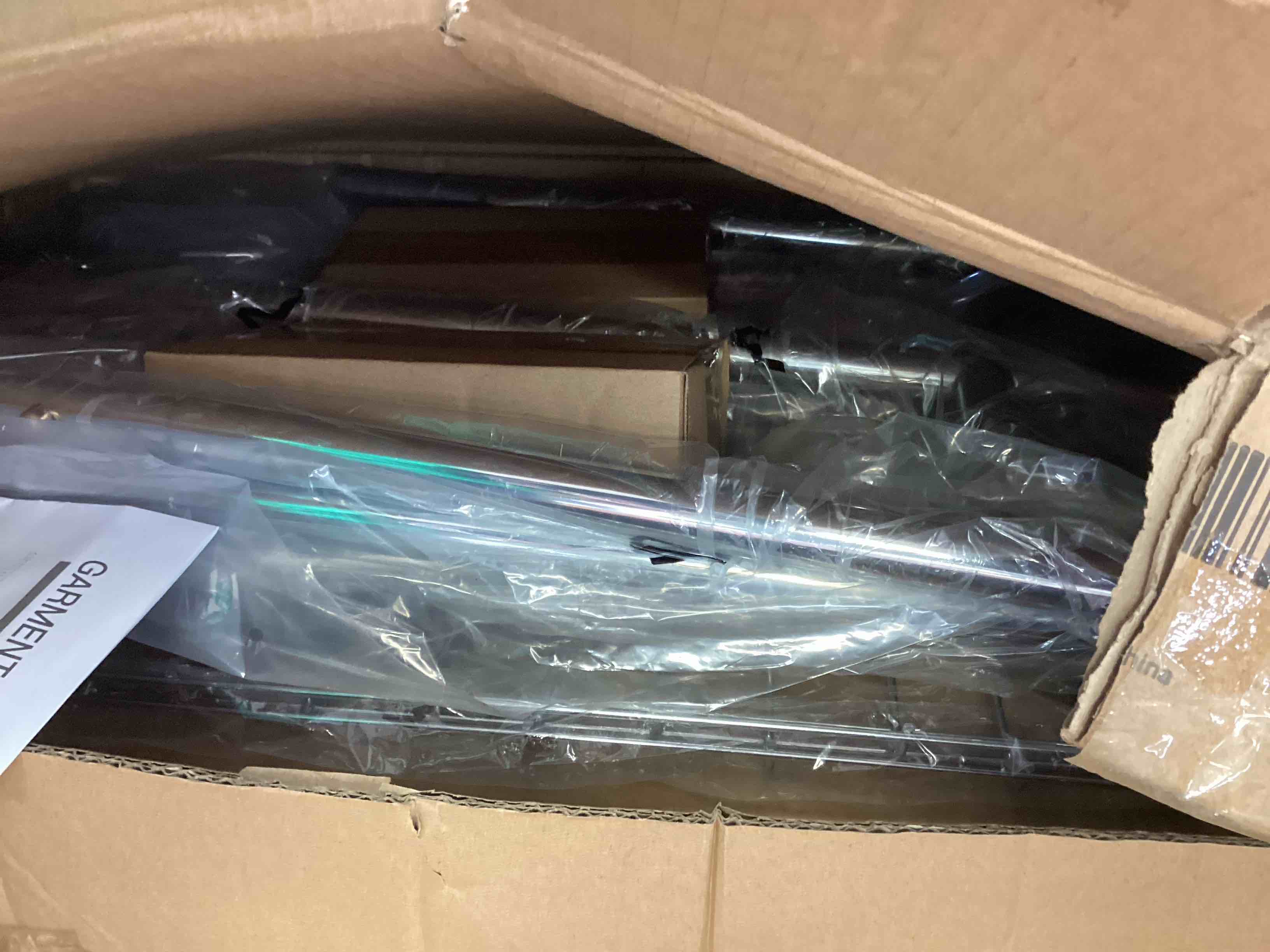 Condition photo showing New/Like New for raybee clothes rack, heavy duty clothing rack load 460lbs, commercial grament rack heavy duty rolling clothes racks for hanging clothes rack, collapsible ? portable clothes rack with wheels, chrome