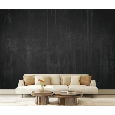 peel and stick canvas wallpaper wall mural dark cement surface texture concrete black concrete backdrop wall art self adhesive and removable 69" l x 46.1" w
