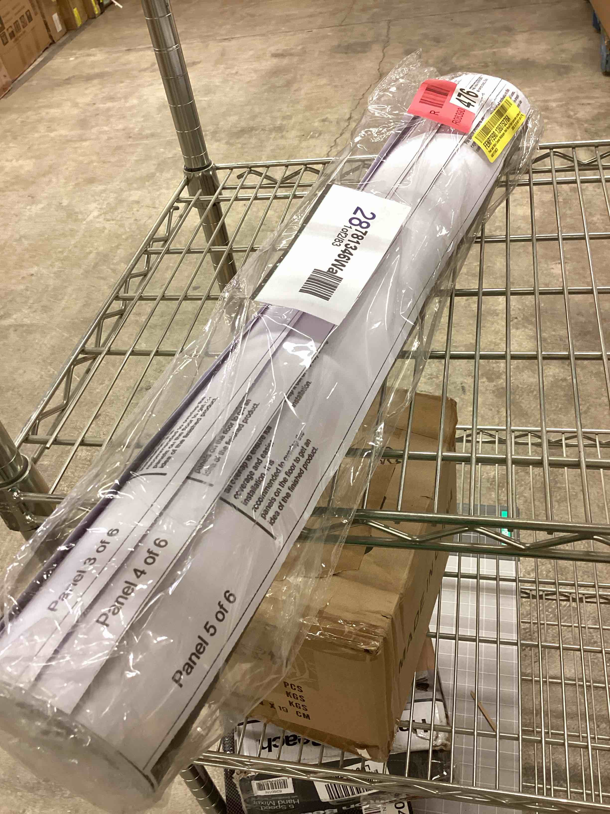 Condition photo showing New/Like New for peel and stick canvas wallpaper wall mural dark cement surface texture concrete black concrete backdrop wall art self adhesive and removable 69" l x 46.1" w