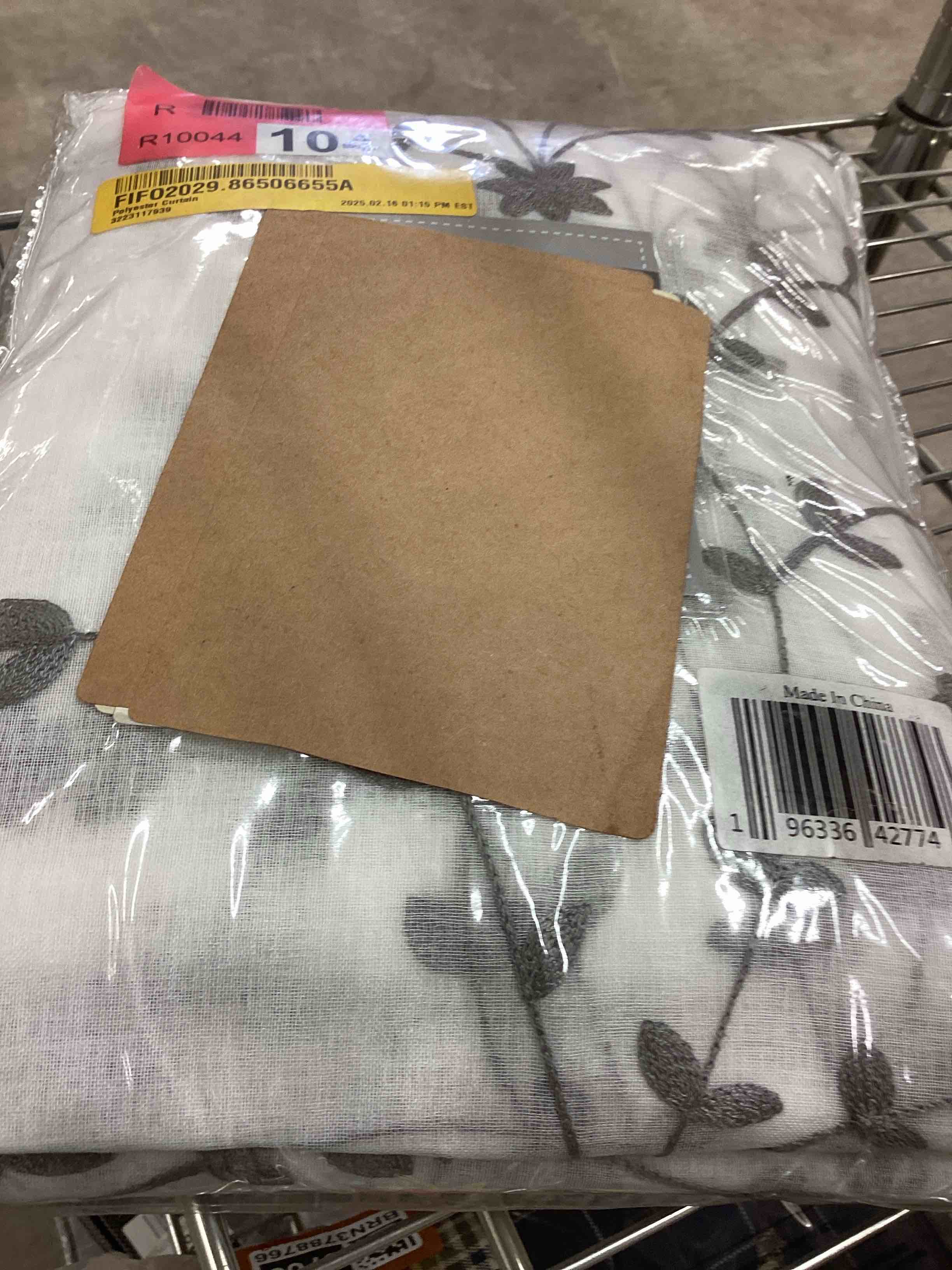 Condition photo showing Good Condition for caromio gray sheer curtains 95 inches long 2 panel, leaf embroidered grommet voile drapes for living room, bedroom, window treatments semi curtain panels(grey, 52" w x 95" l, 2 panels)