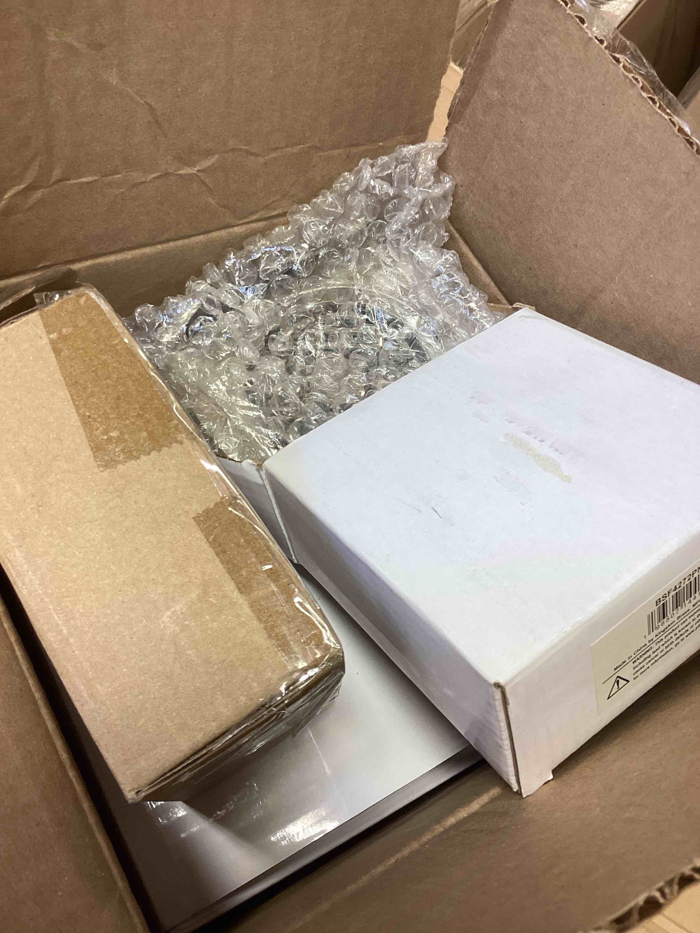 Condition photo showing Good Condition for kingston watercourse bsfk4272c 4-inch brass square grid shower drain with hair strainer and base flange, polished chrome 