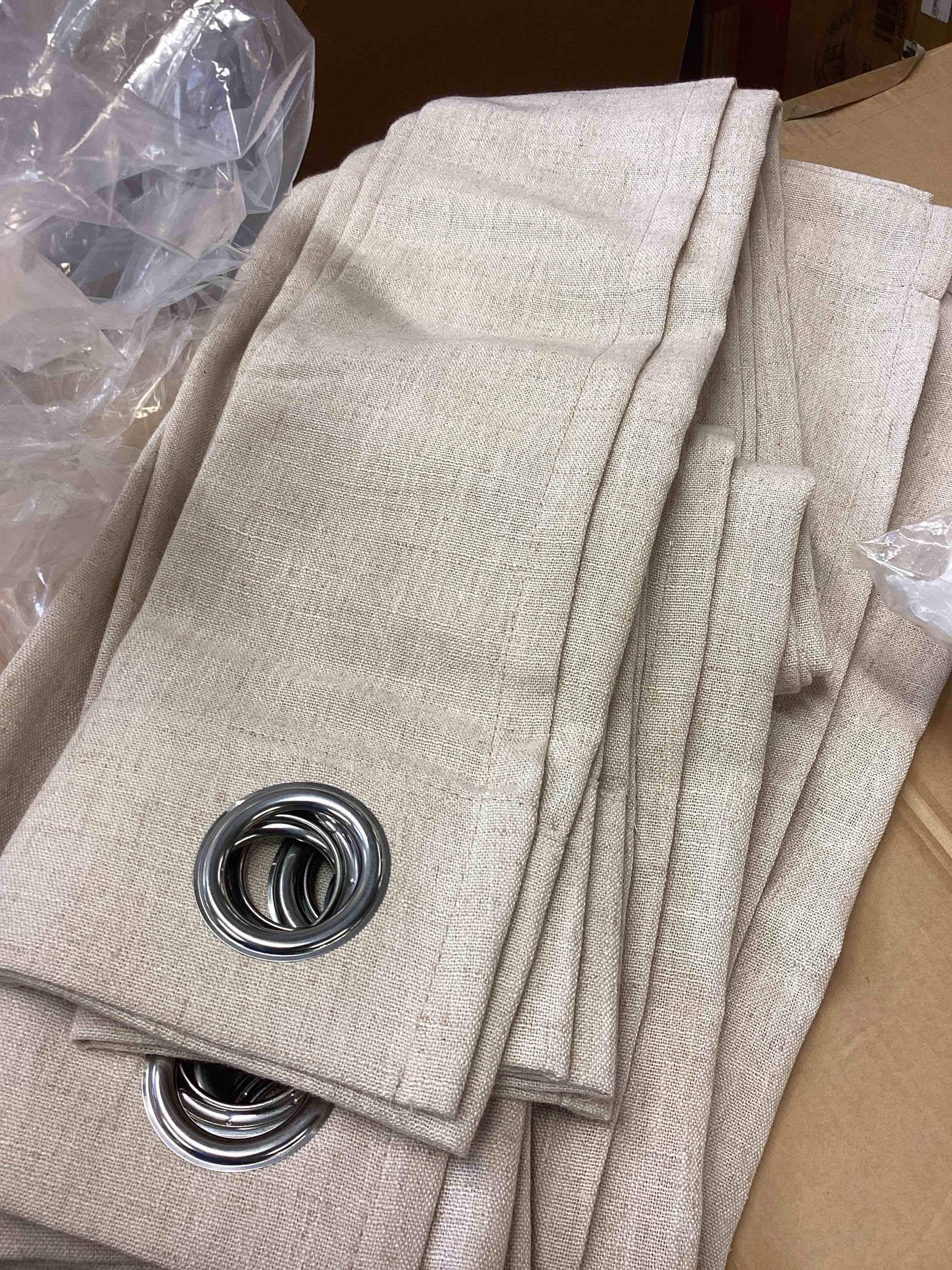 Condition photo showing Good Condition for draycott light filtering linen textured polyester semi-sheer grommet curtain pair (set of 2) (set of 2) by latitude run®