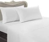 queen bamboo luxury queen sheet set ,white 