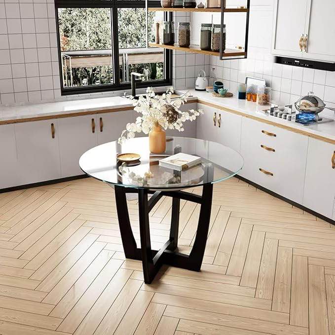 PADMA HOUSE 42" Glass Top Counter Height Table top 1/2 Thick Tempered Glass (top only, base not included)