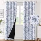 Pendar Camellia Floral Textured Fabric 100% Blackout Curtain 