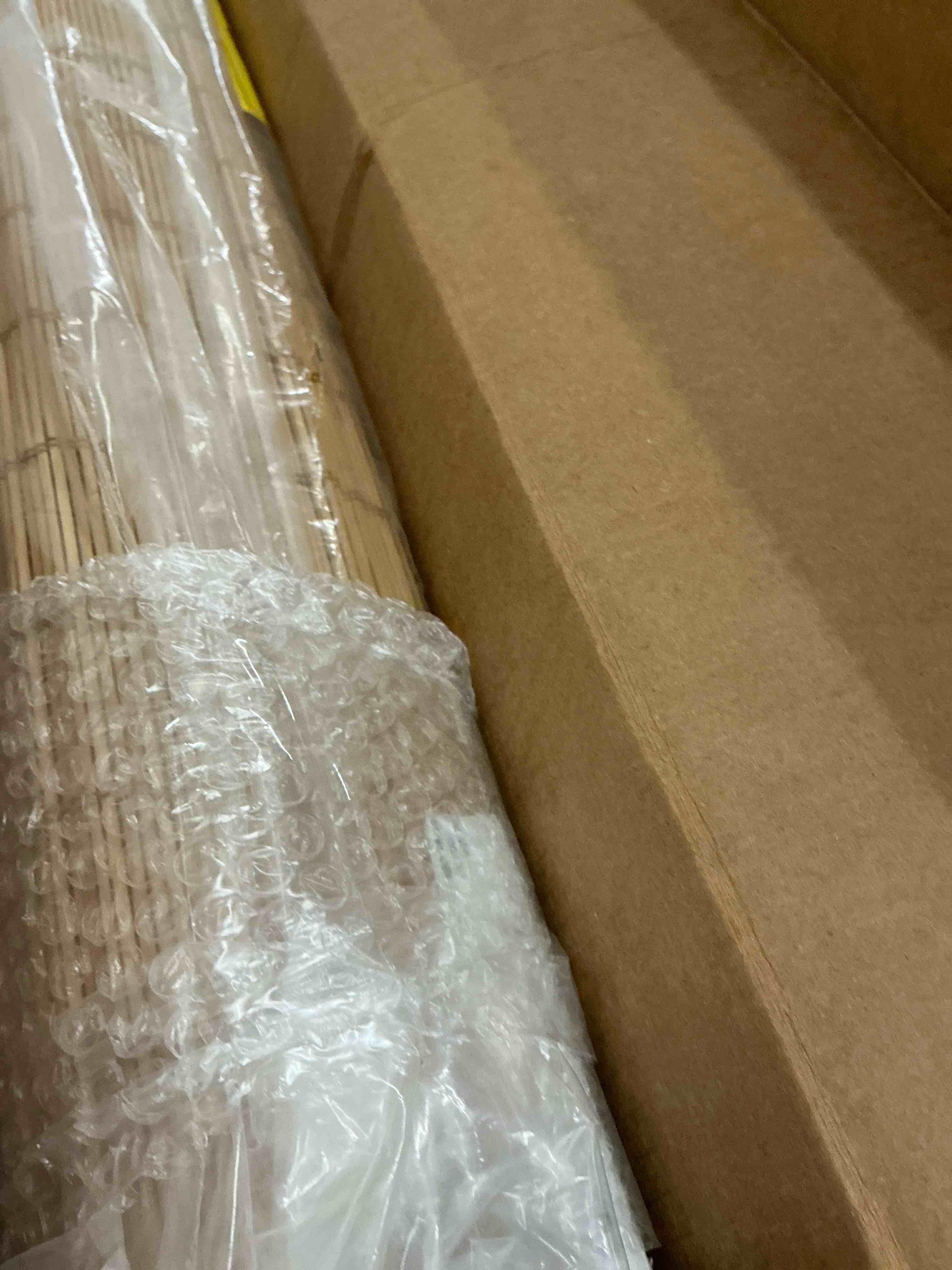 Condition photo showing New/Like New for lazblinds cordless bamboo roman shades, privacy blinds for interior windows, room darkening roll up bamboo blinds for home & patio