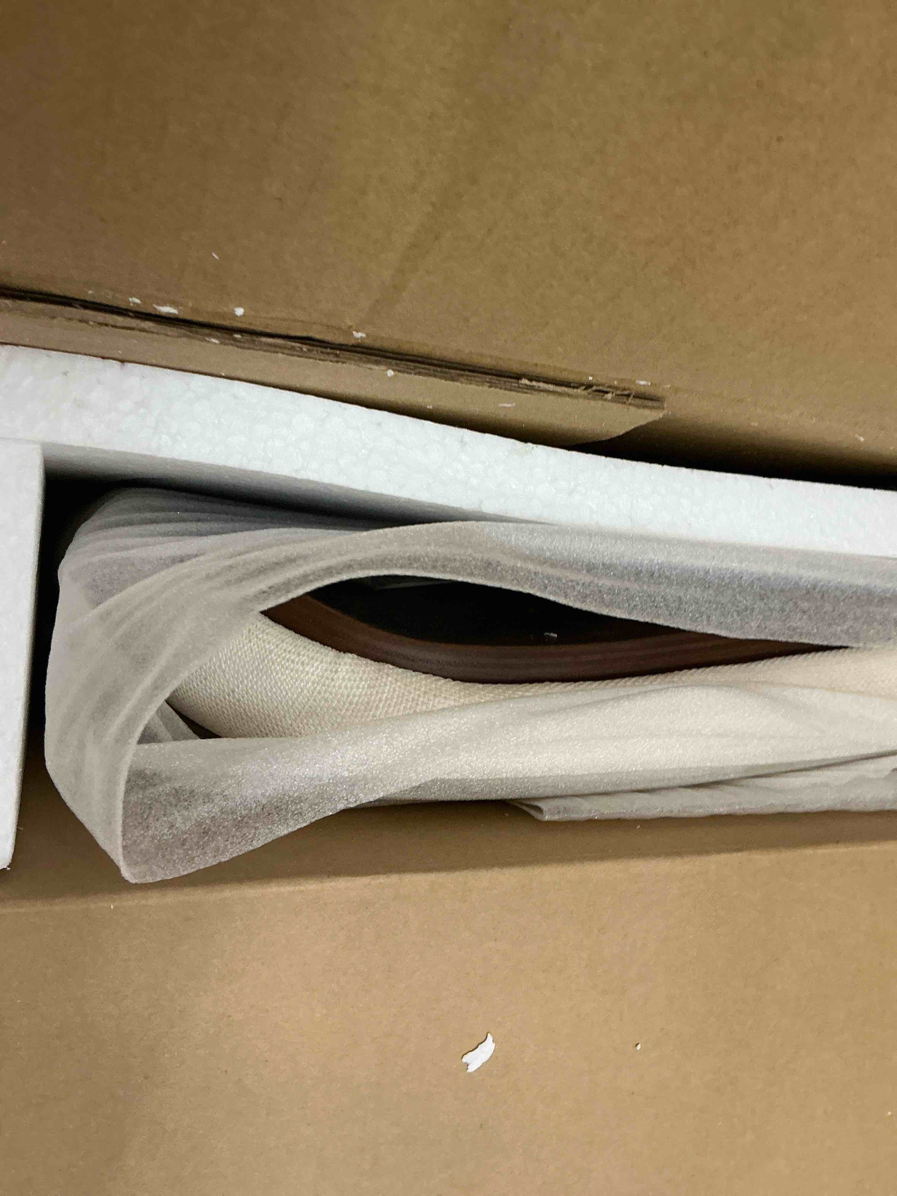 Condition photo showing Good Condition for sfv4157c 32.9 x 19 x 21.4 in. tazmyn linen dining chair - white & walnut