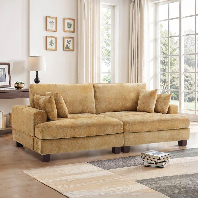denylah 88'' adjustable back height upholstered sofa (box 1 of 2 only) 