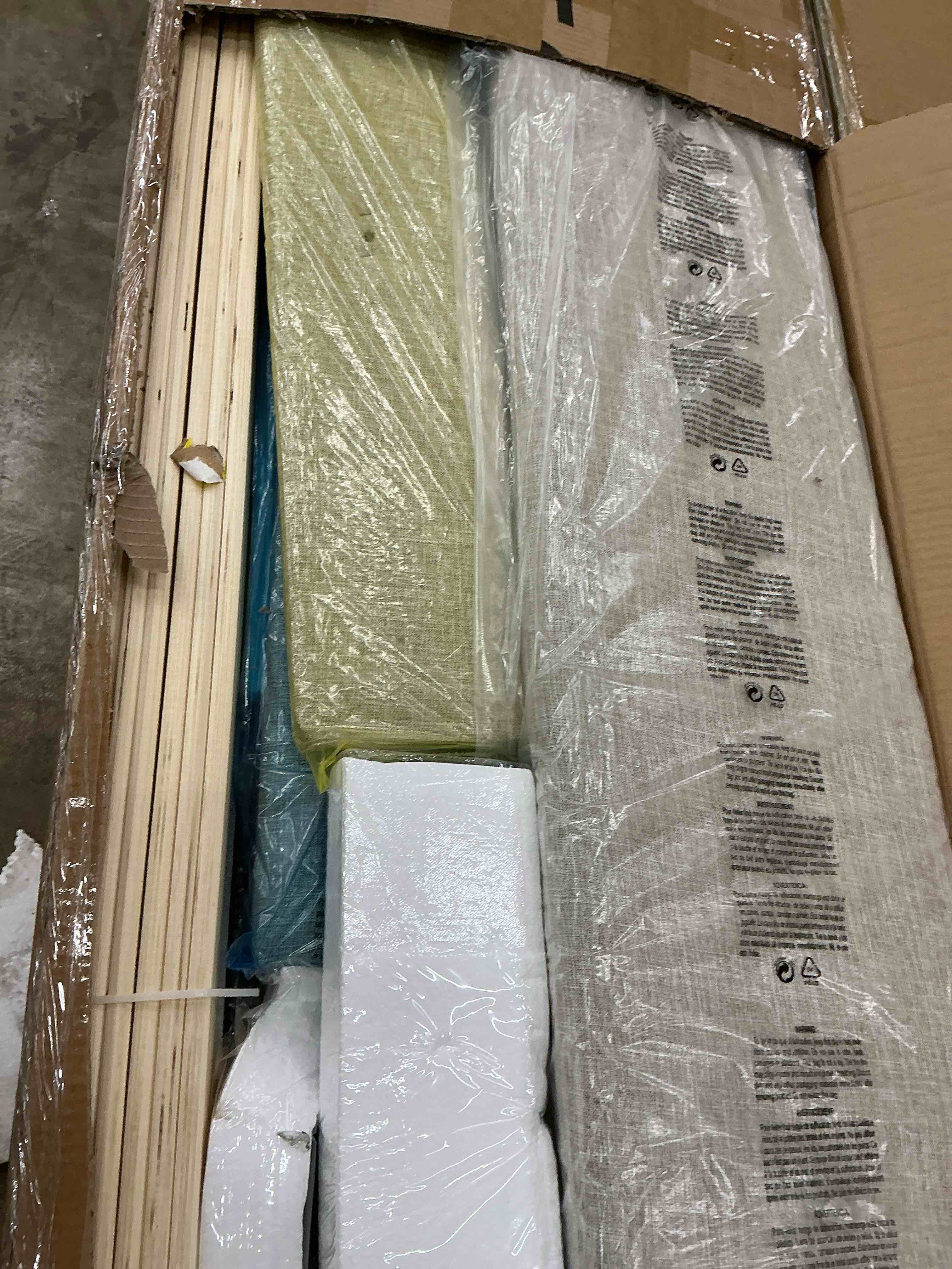 Condition photo showing Good Condition for terae upholstered wingback storage bed