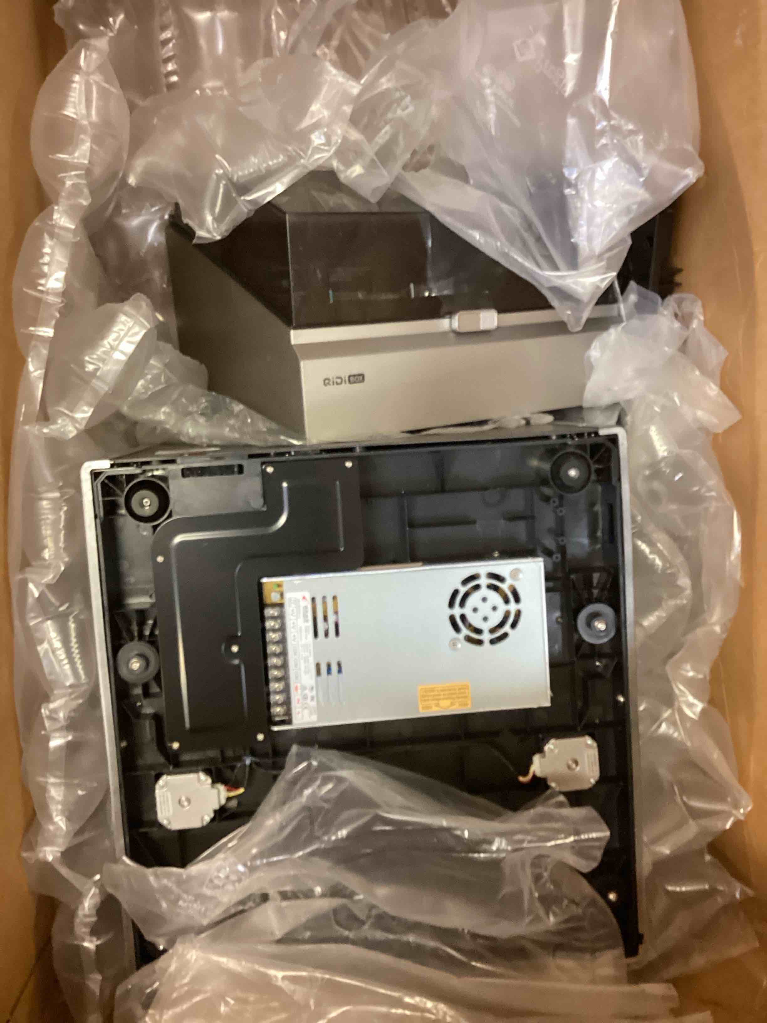 Condition photo showing As Is for qidi max4 combo 3d printer, 390×390×340mm large build volume, 65? heated chamber fdm 3d printers, max 800mm/s high speed, supports up to 16-colors/multi materials with qidi box, auto bed leveling