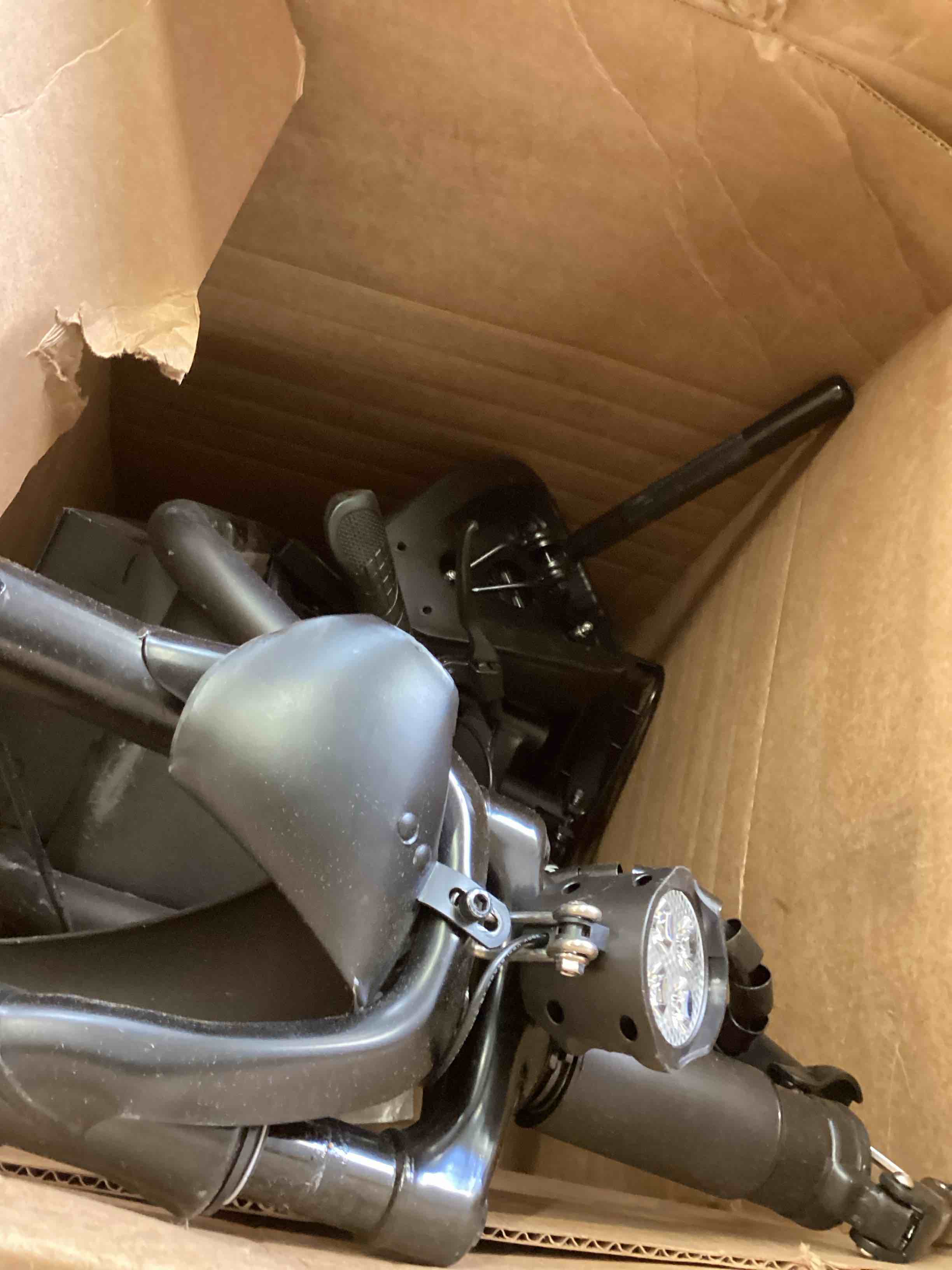 Condition photo showing As Is for hiboy q2/u2 adult electric scooter with seat – 500w motor, 22-25mi range, 14" wheels, dual suspension, neon lights, foldable for commute